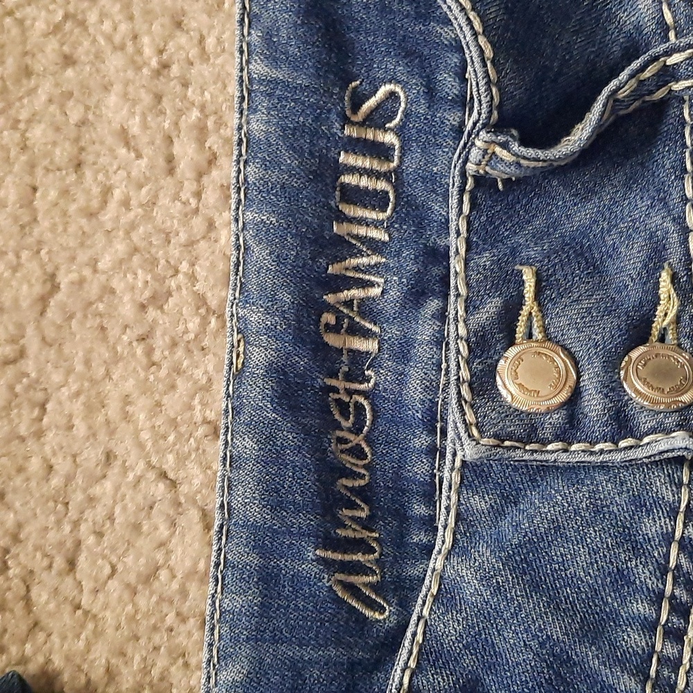 Sz 3 Almost Famous Light Blue Flare Jeans - Picture 11 of 13